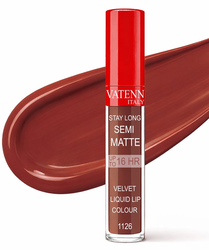 فاتن إيطاليا Stay Long Semi Matte Velvet Liquid lip color 1126 - Image 1